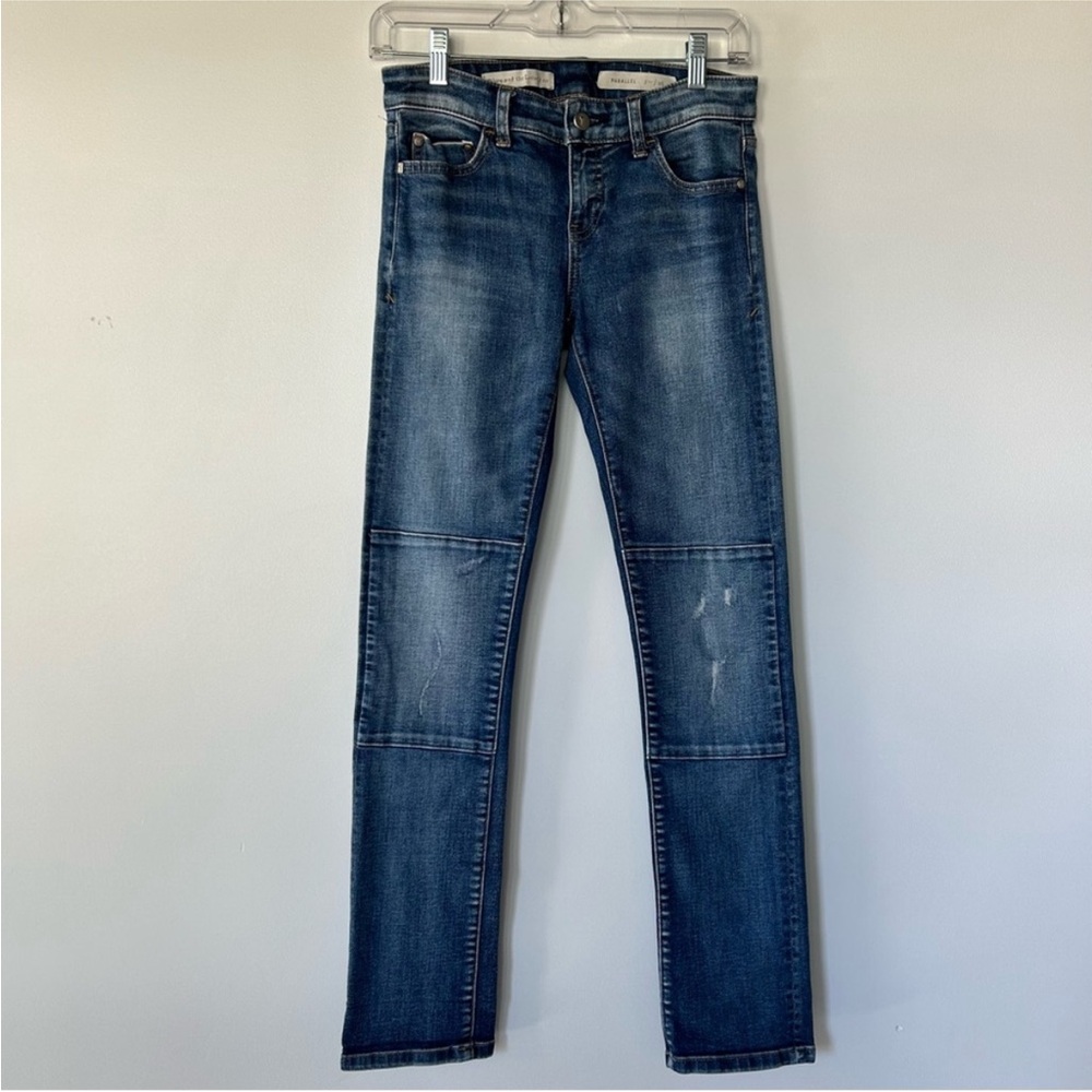 Anthropologie Pilcro Parallel Straight Leg Distressed Denim Jeans